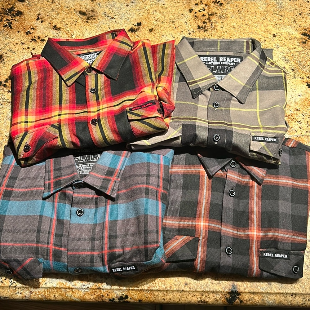 Rebel Reaper flannels